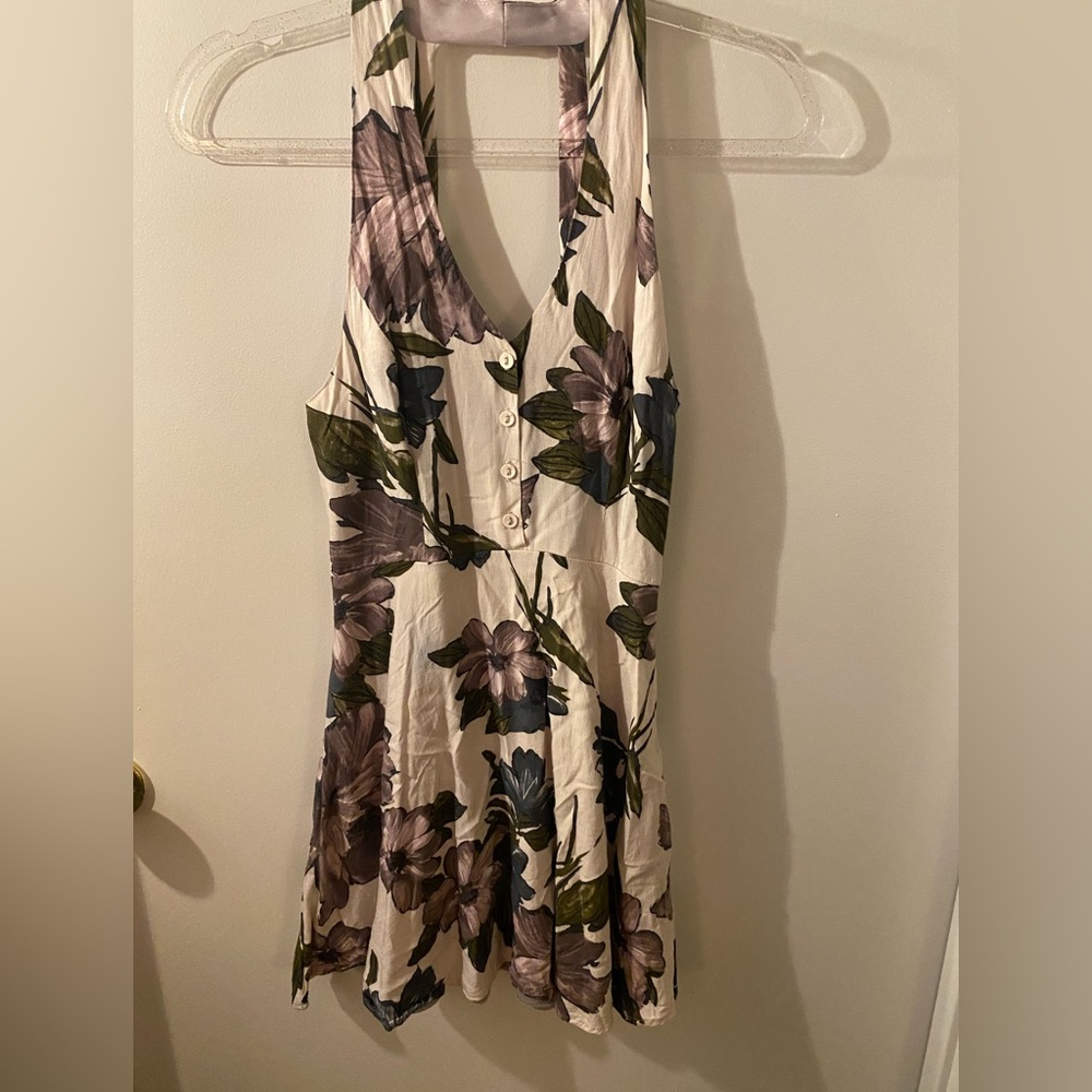 Lush Floral Lined Skater Dress - S